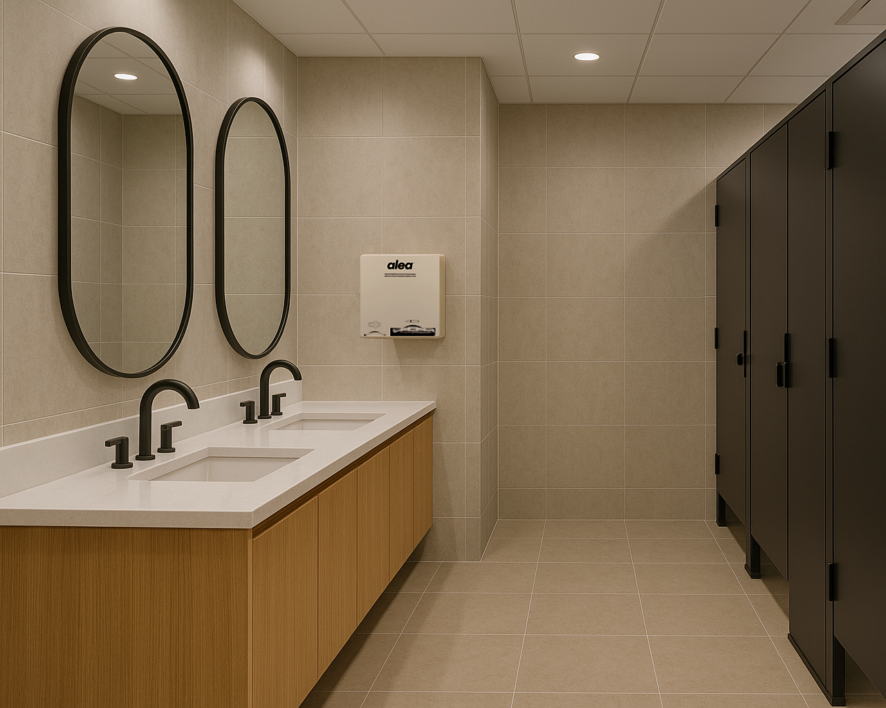 Alea Aluminium Wall Dispenser